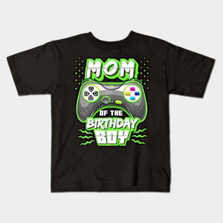 Mom Of The Birthday Boy Matching Video Gamer Birthday Party Kids T-Shirt